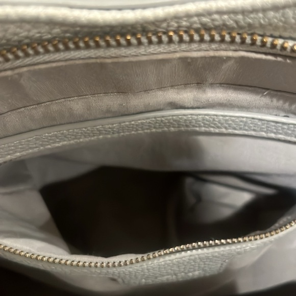 Bebe Natalie Satchel Purse silver and golds accents. - Picture 7 of 11